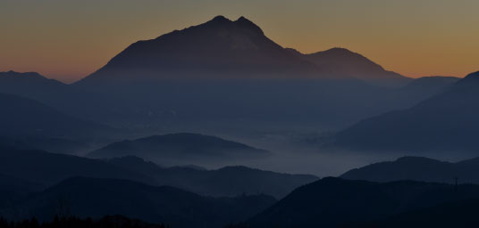 由布岳のある景色