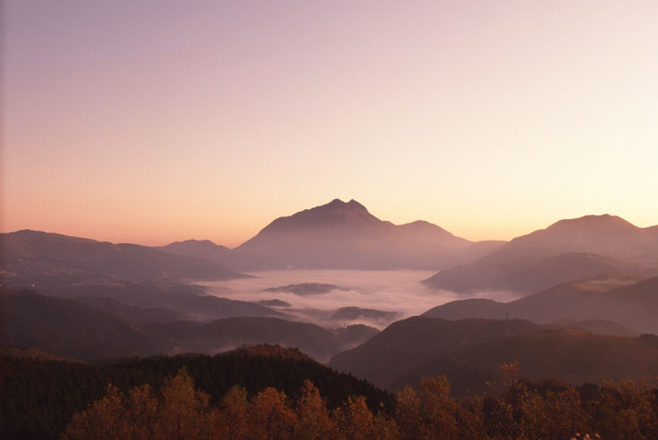 由布岳のある景色